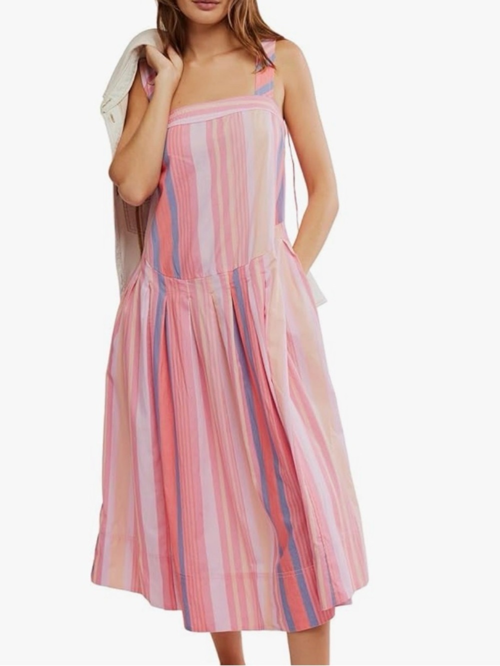 Free People Primavera Stripe Midi Dress NWT